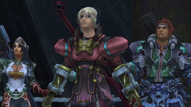 Shulk, accompagné de ses compagnons. Shulk, accompagné de ses compagnons.
